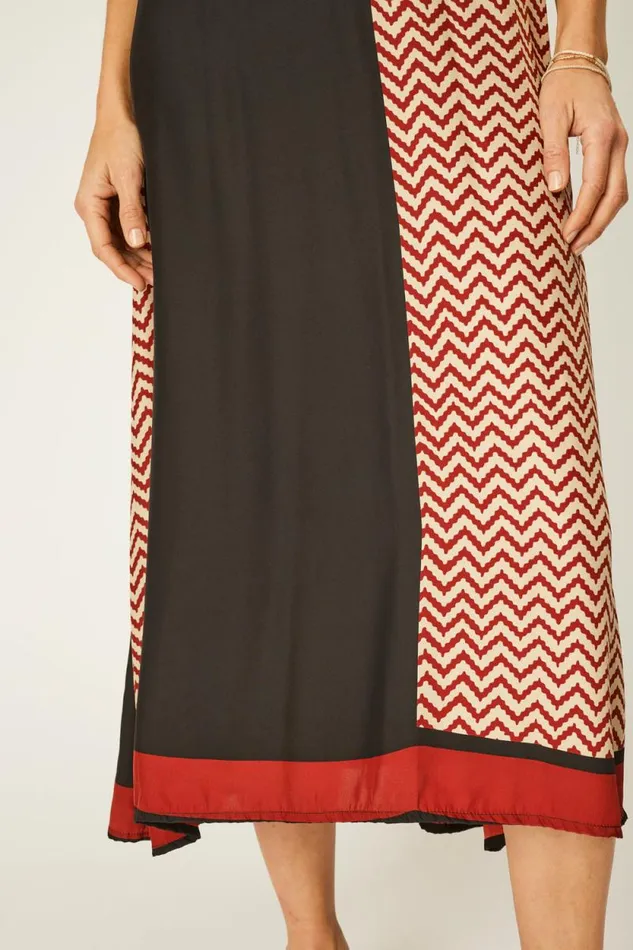 Women Natalie Martin Dresses Marlien Dress Block Zigzag Noire