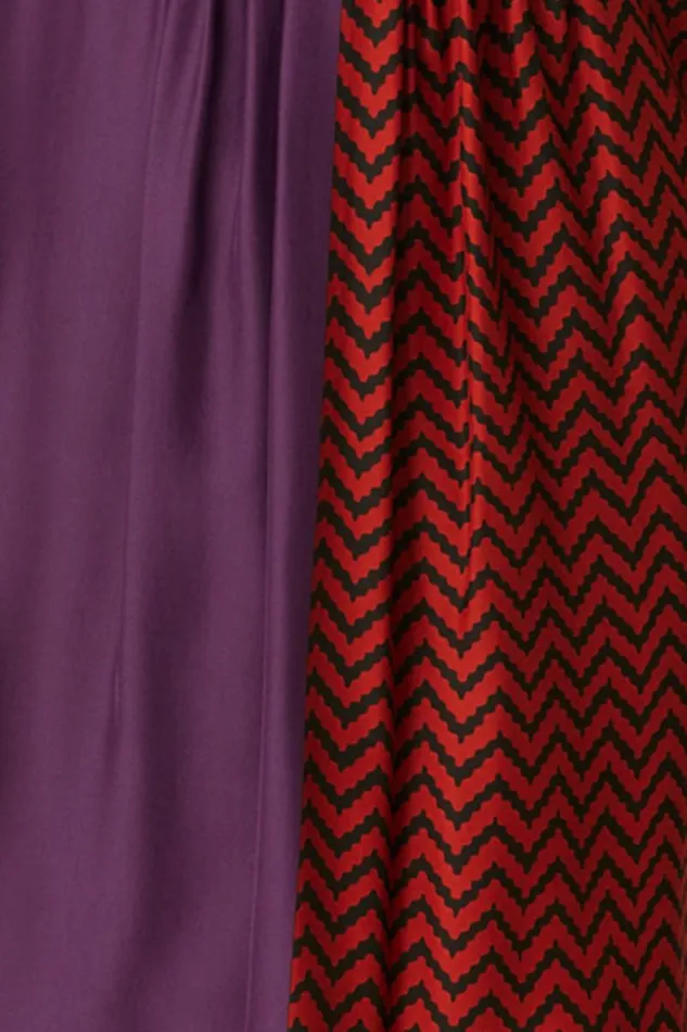 Women Natalie Martin Dresses Melanie Dress Block Zig Zag Aubergine