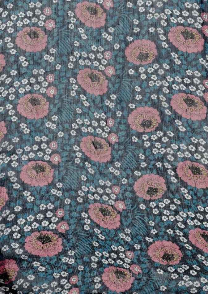 Women Natalie Martin Dresses Nico LS Maxi With Sash Vintage Flowers Indigo