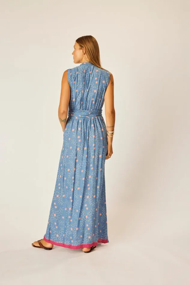 Women Natalie Martin Dresses Nico Sleeveless Dress Pinwheel Denim