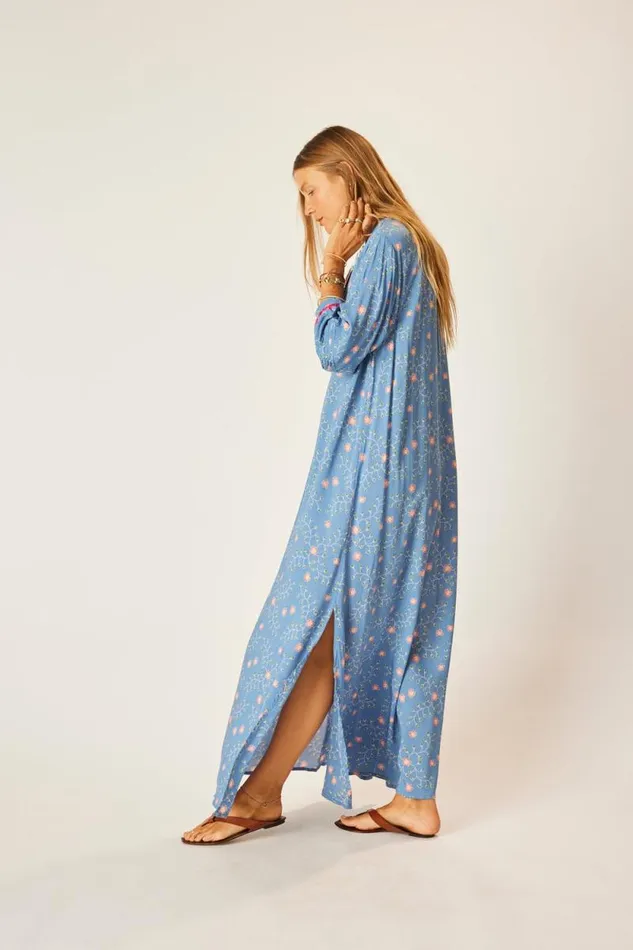 Women Natalie Martin Dresses Sammie Maxi Pinwheel Denim