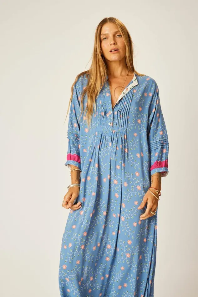 Women Natalie Martin Dresses Sammie Maxi Pinwheel Denim