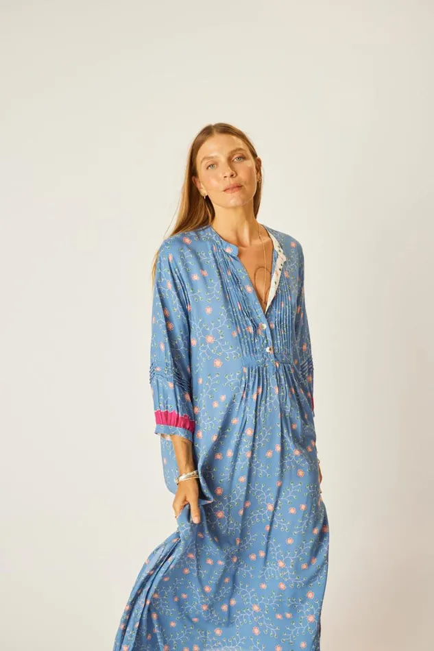 Women Natalie Martin Dresses Sammie Maxi Pinwheel Denim