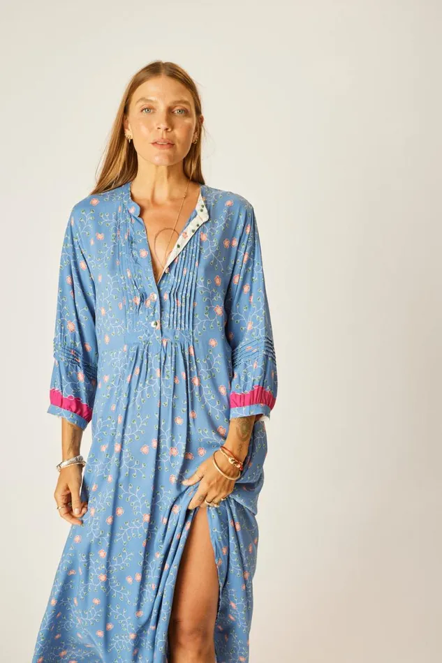 Women Natalie Martin Dresses Sammie Maxi Pinwheel Denim