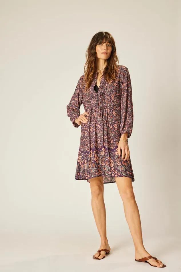 Women Natalie Martin Dresses Sammie Short Dress Petite Fleur Aubergine