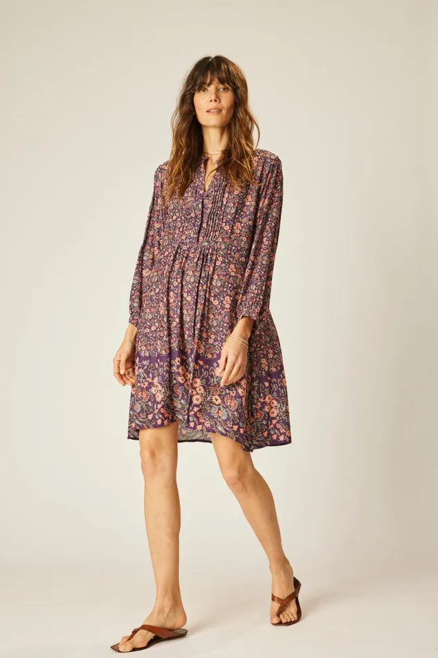 Women Natalie Martin Dresses Sammie Short Dress Petite Fleur Aubergine