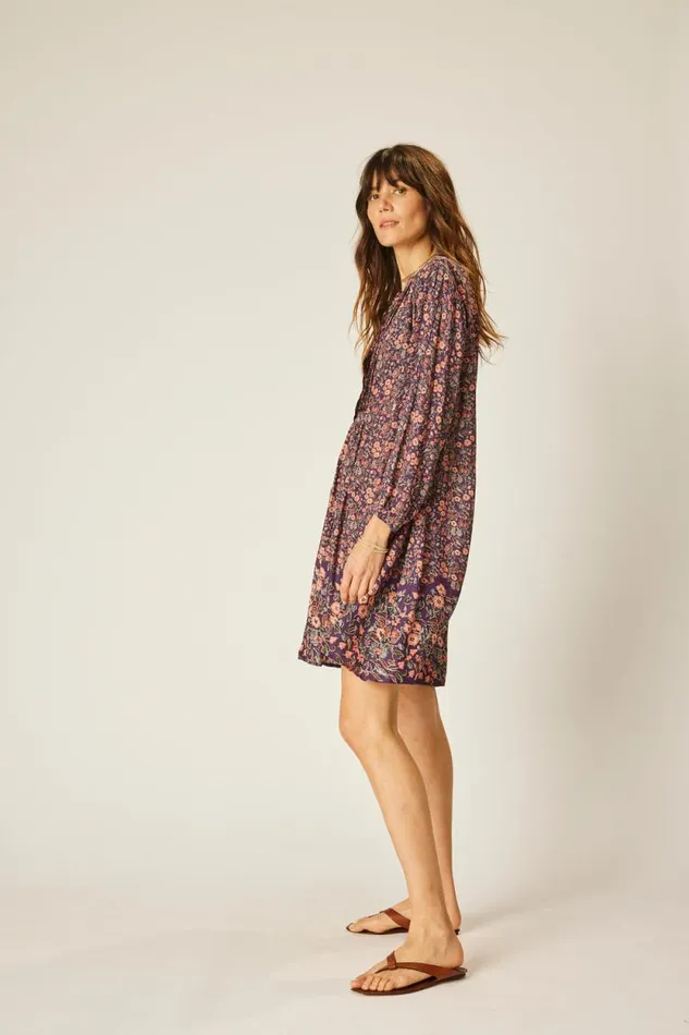 Women Natalie Martin Dresses Sammie Short Dress Petite Fleur Aubergine