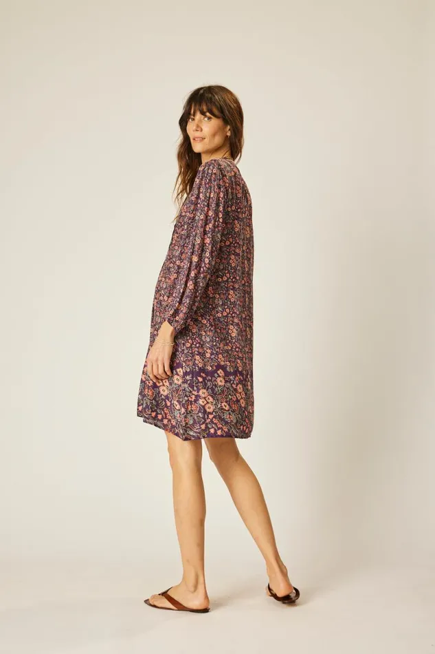 Women Natalie Martin Dresses Sammie Short Dress Petite Fleur Aubergine