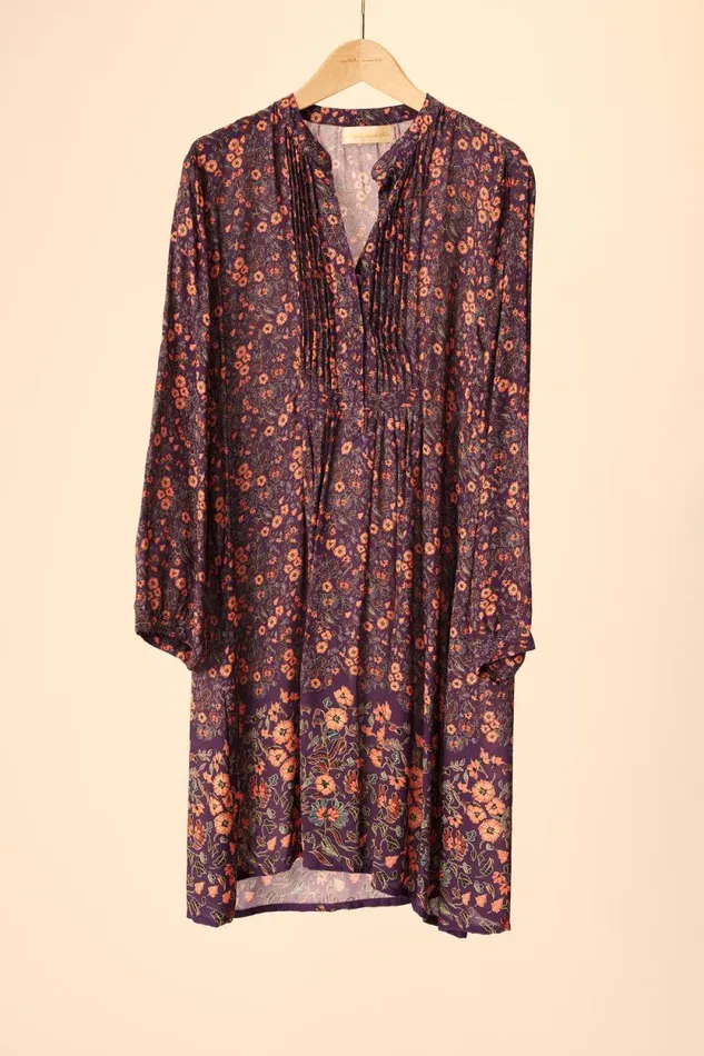 Women Natalie Martin Dresses Sammie Short Dress Petite Fleur Aubergine