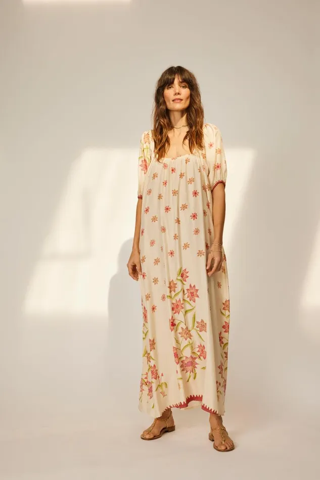 Women Natalie Martin Dresses Vivi Dress Starflower Cream