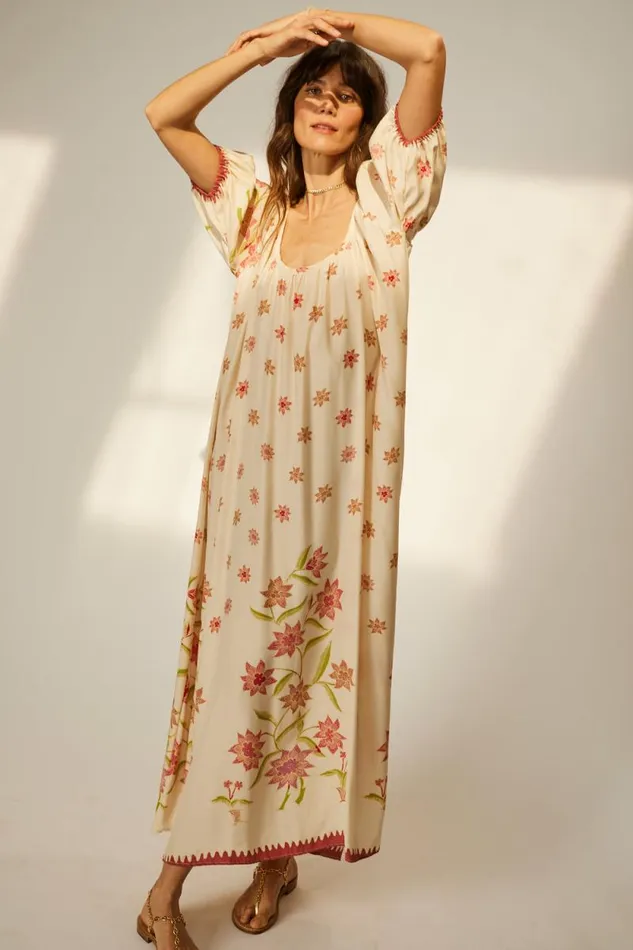 Women Natalie Martin Dresses Vivi Dress Starflower Cream