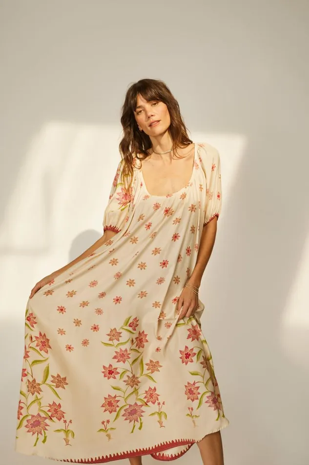 Women Natalie Martin Dresses Vivi Dress Starflower Cream