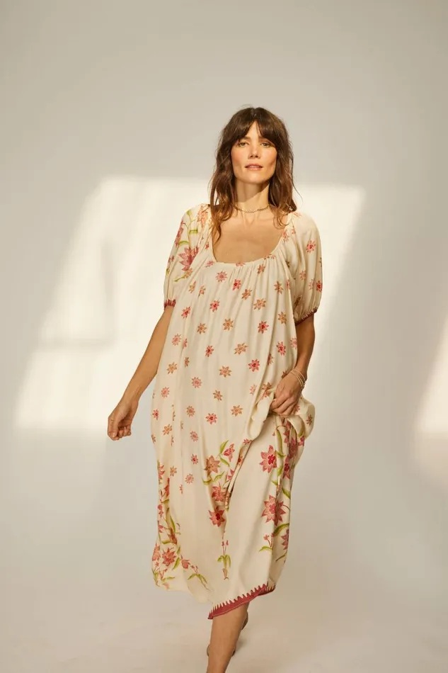 Women Natalie Martin Dresses Vivi Dress Starflower Cream