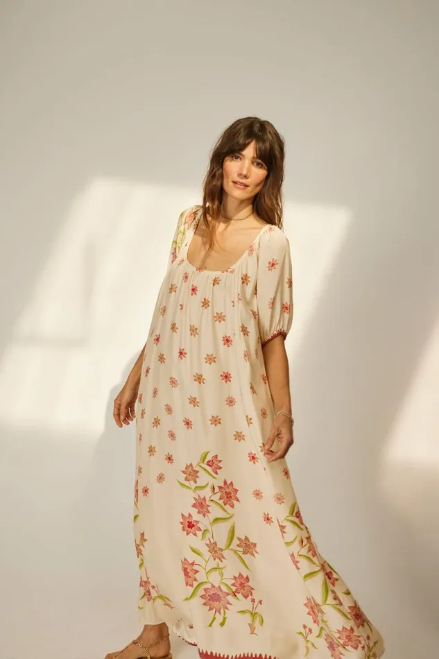 Women Natalie Martin Dresses Vivi Dress Starflower Cream
