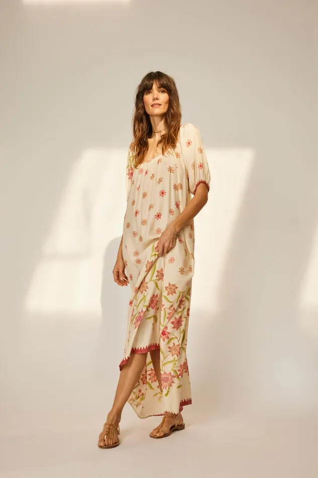 Women Natalie Martin Dresses Vivi Dress Starflower Cream