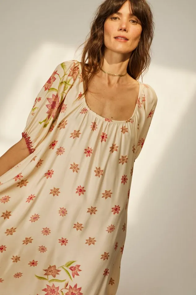 Women Natalie Martin Dresses Vivi Dress Starflower Cream
