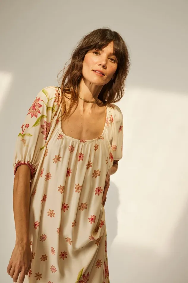 Women Natalie Martin Dresses Vivi Dress Starflower Cream