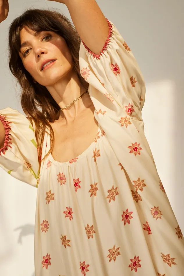 Women Natalie Martin Dresses Vivi Dress Starflower Cream