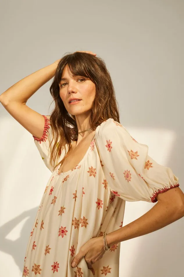 Women Natalie Martin Dresses Vivi Dress Starflower Cream