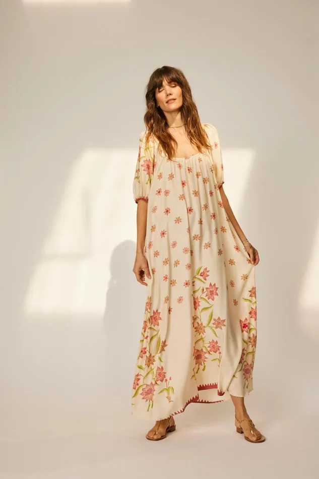 Women Natalie Martin Dresses Vivi Dress Starflower Cream
