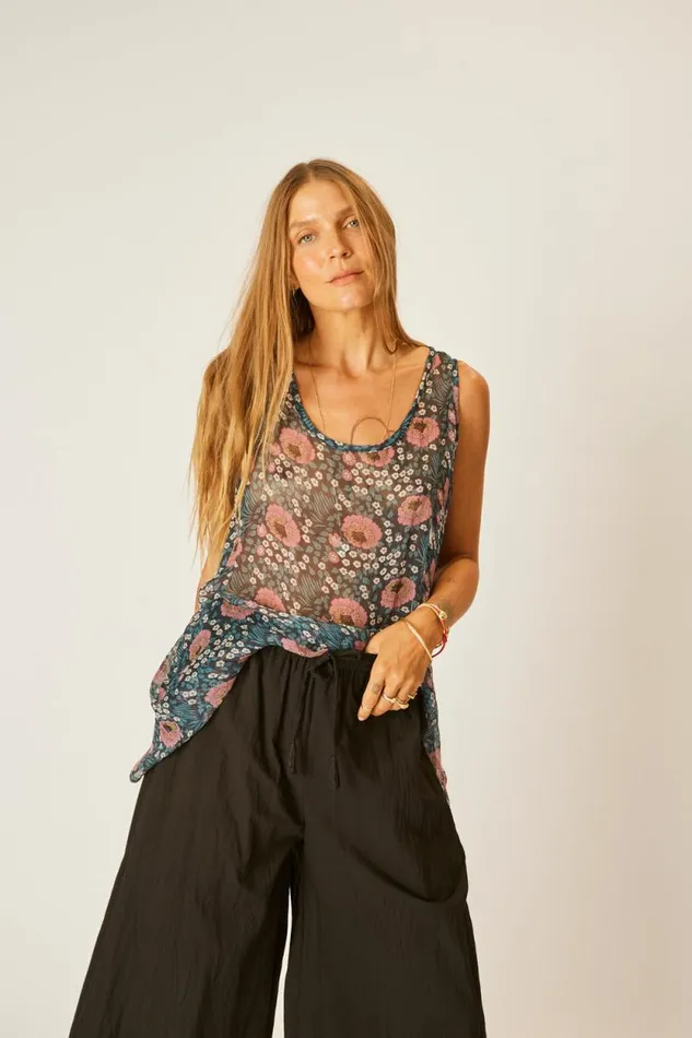 Women Natalie Martin Tops Ariana Tank Feather Chiffon