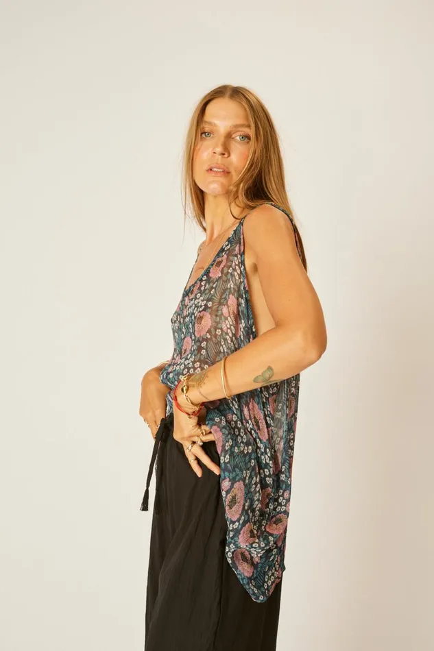 Women Natalie Martin Tops Ariana Tank Feather Chiffon