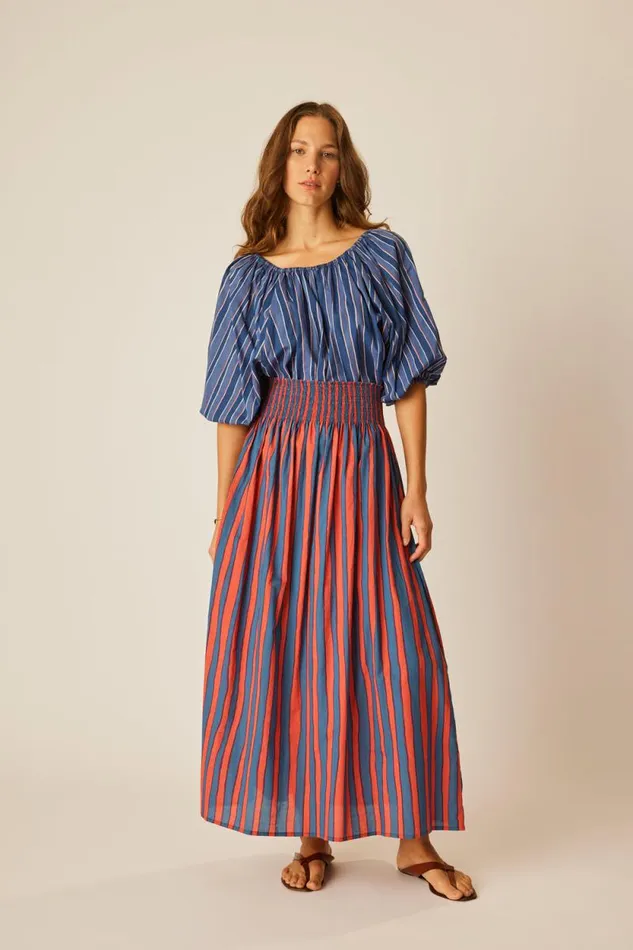 Women Natalie Martin Tops Ella Top Batik Stripe Lavender
