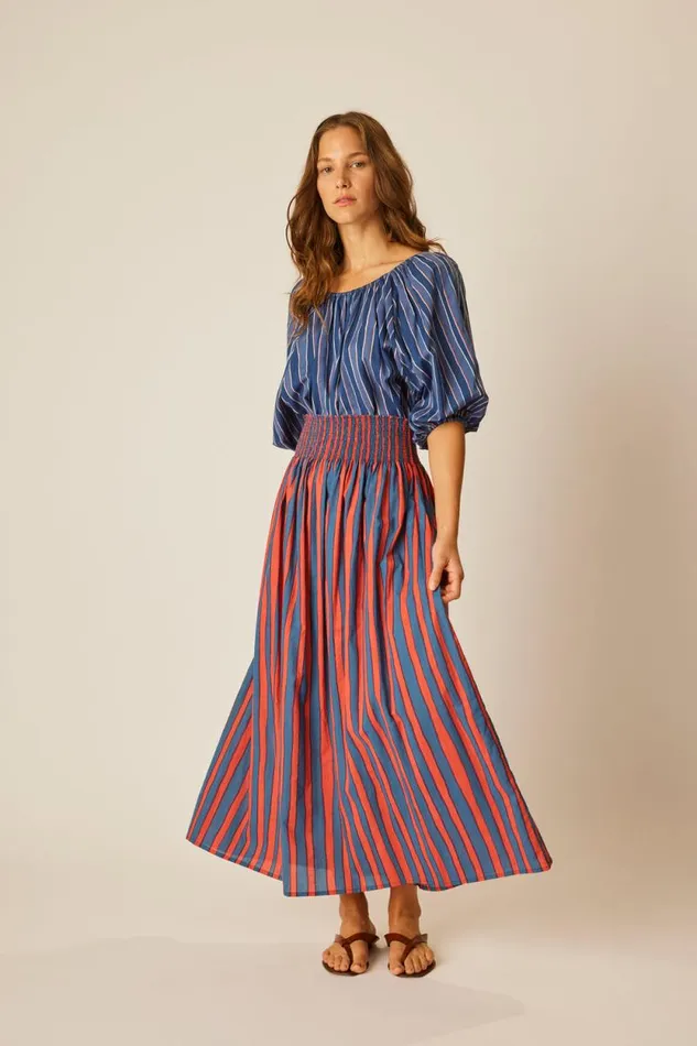 Women Natalie Martin Tops Ella Top Batik Stripe Lavender
