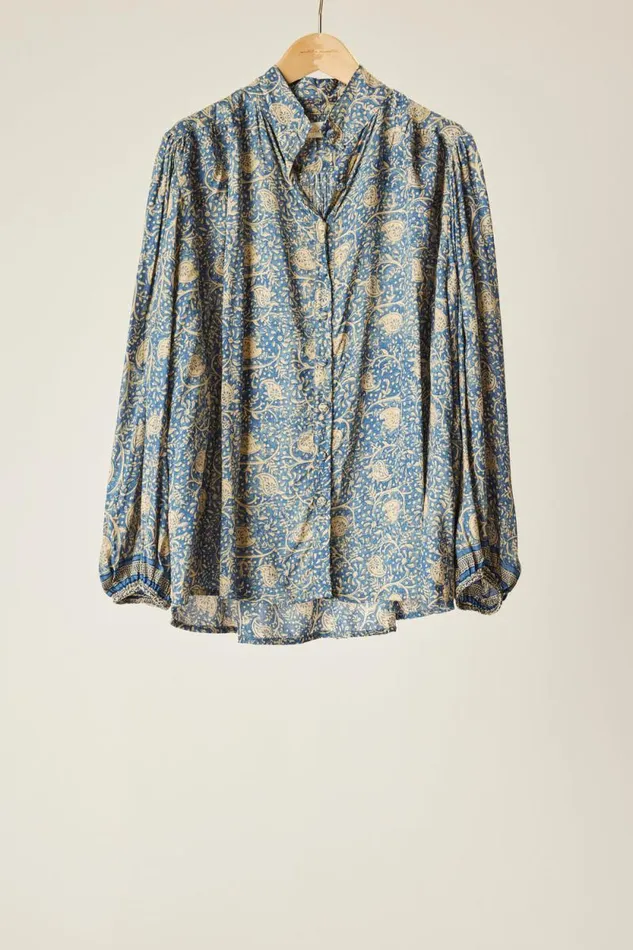 Women Natalie Martin Tops Iris Top Paisley Stripe Pool