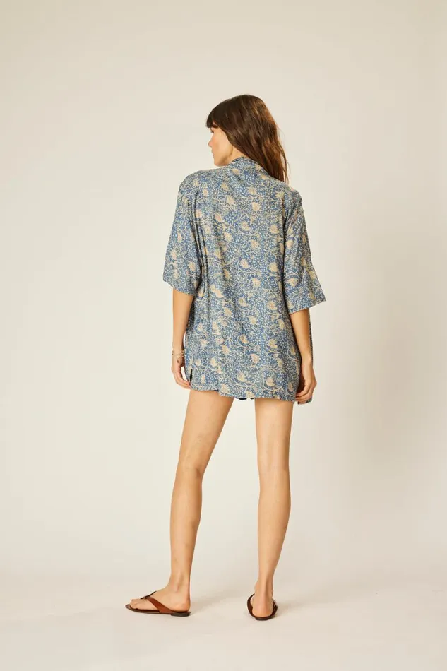 Women Natalie Martin Tops Kevin Shirt Water Lily Blue