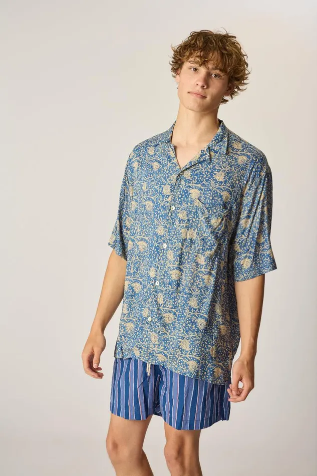 Women Natalie Martin Tops Kevin Shirt Water Lily Blue
