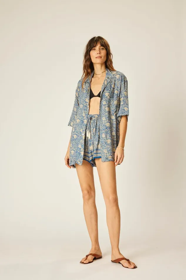 Women Natalie Martin Tops Kevin Shirt Water Lily Blue