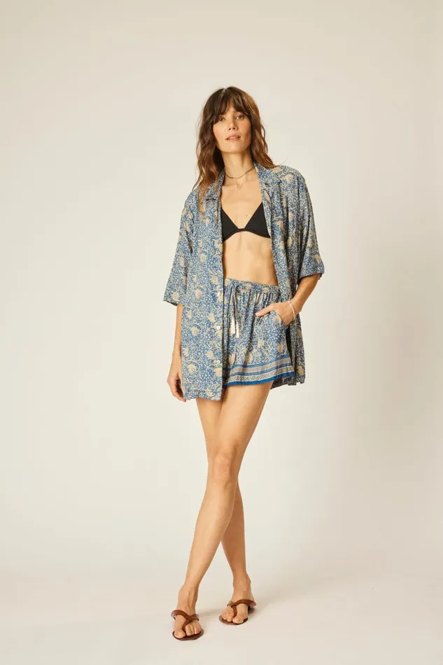 Women Natalie Martin Tops Kevin Shirt Water Lily Blue