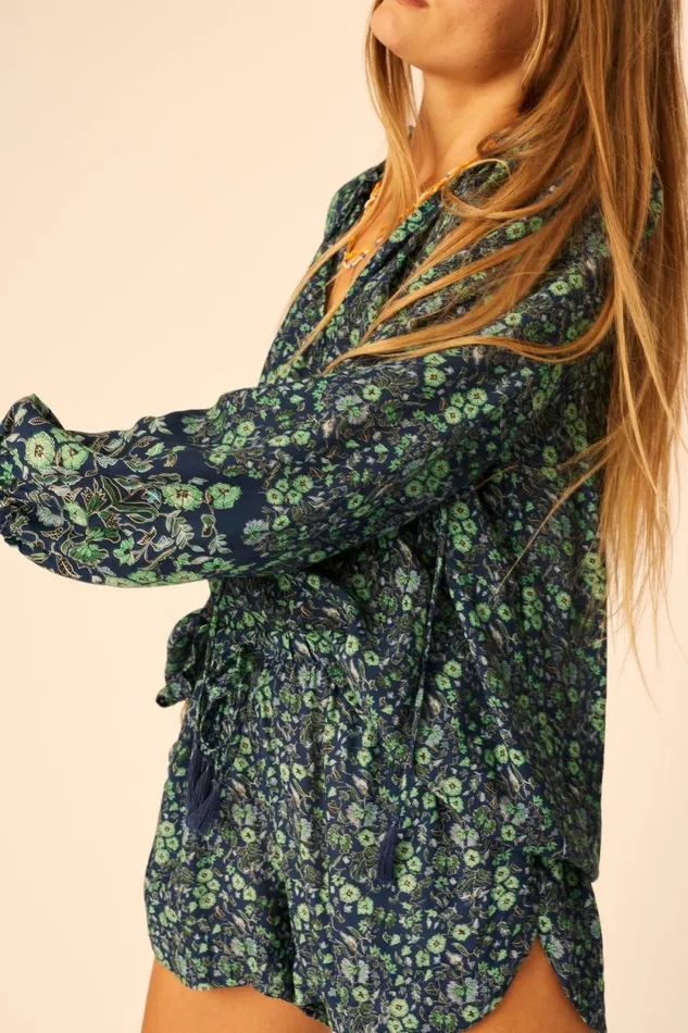 Women Natalie Martin Tops Penny Blouse Petite Fleur Marine