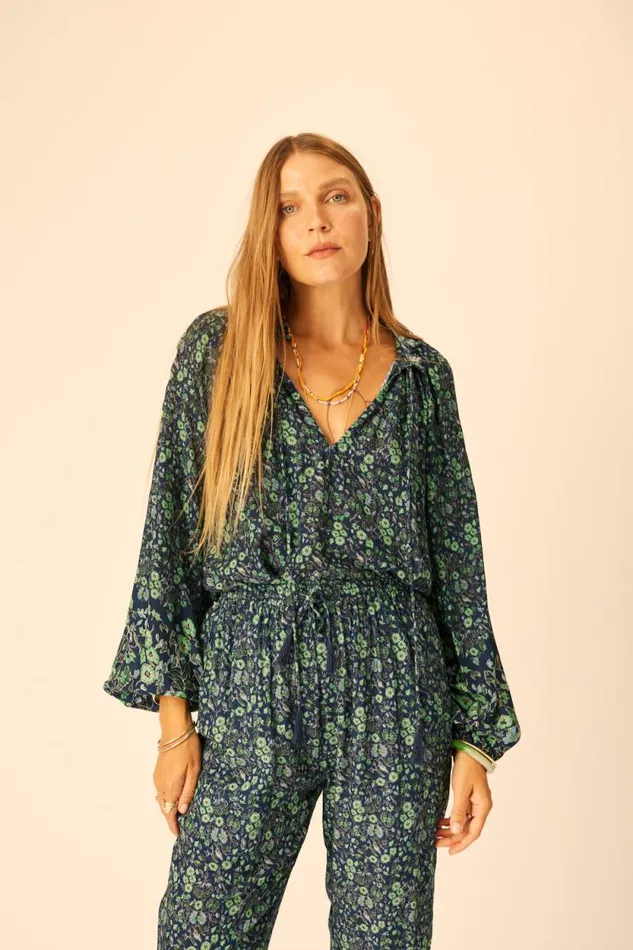 Women Natalie Martin Tops Penny Blouse Petite Fleur Marine