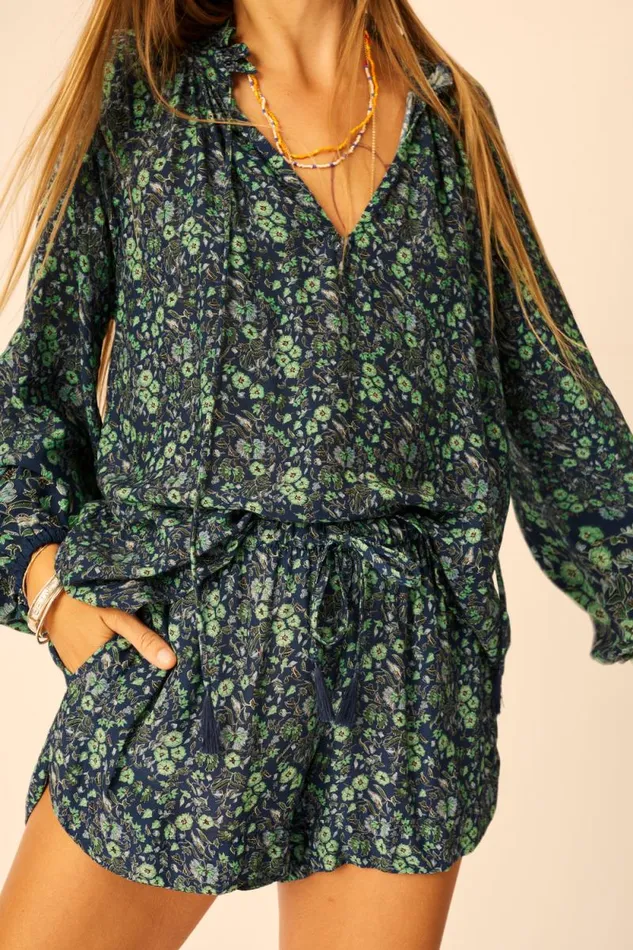 Women Natalie Martin Tops Penny Blouse Petite Fleur Marine