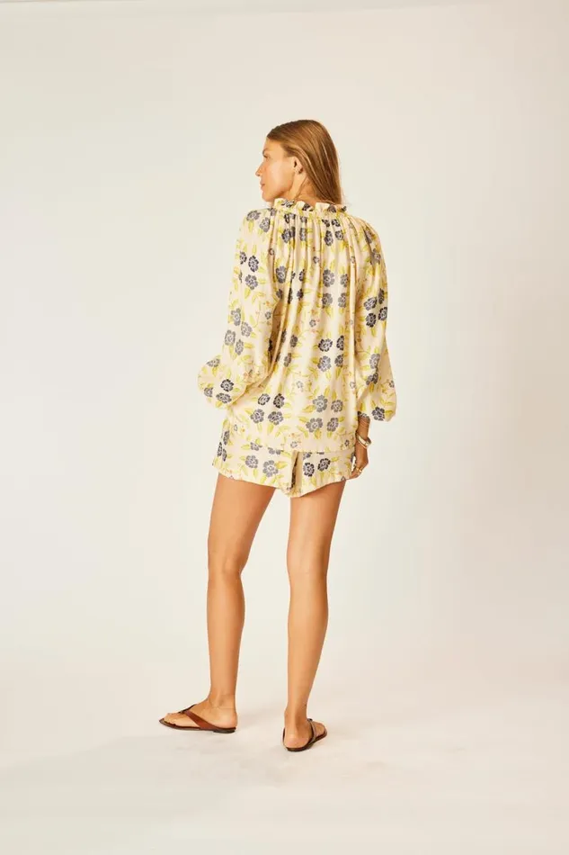 Women Natalie Martin Tops Penny Blouse Prairie Indigo