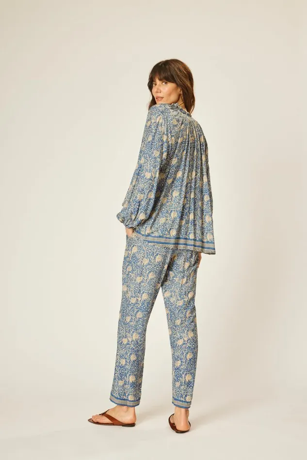 Women Natalie Martin Tops Penny Blouse Water Lily Blue