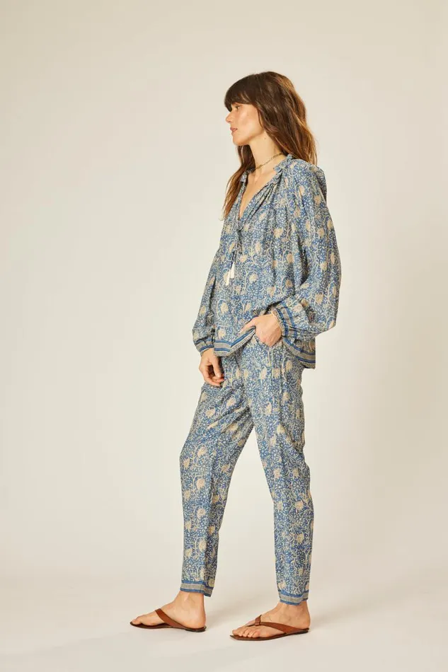 Women Natalie Martin Tops Penny Blouse Water Lily Blue