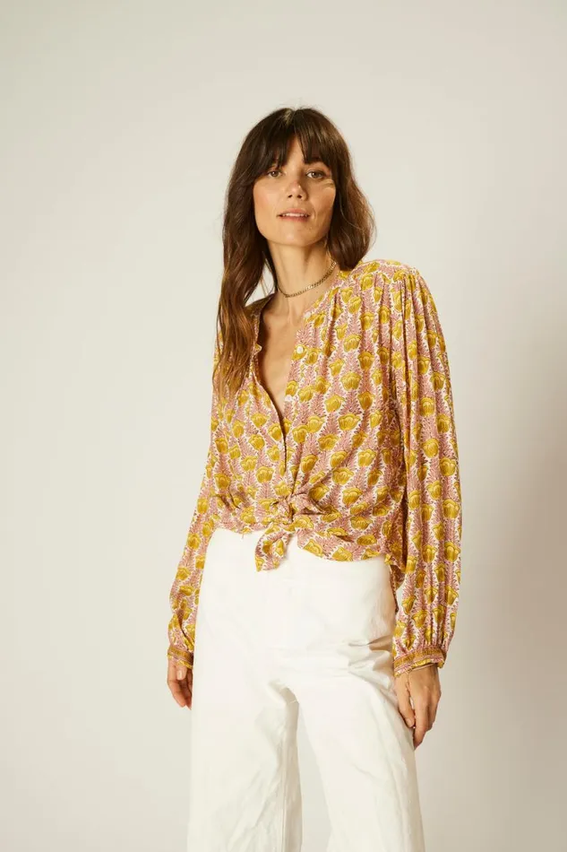 Women Natalie Martin Tops Tolan Shirt Tulip Bahamas Pink