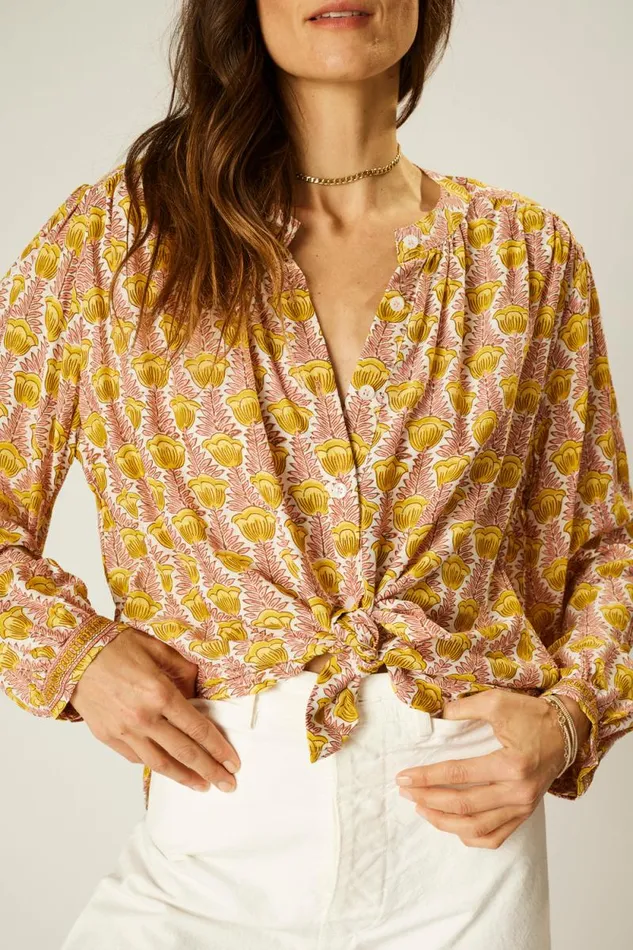 Women Natalie Martin Tops Tolan Shirt Tulip Bahamas Pink