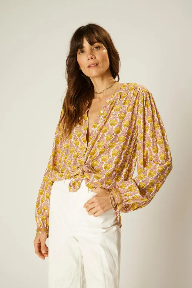 Women Natalie Martin Tops Tolan Shirt Tulip Bahamas Pink