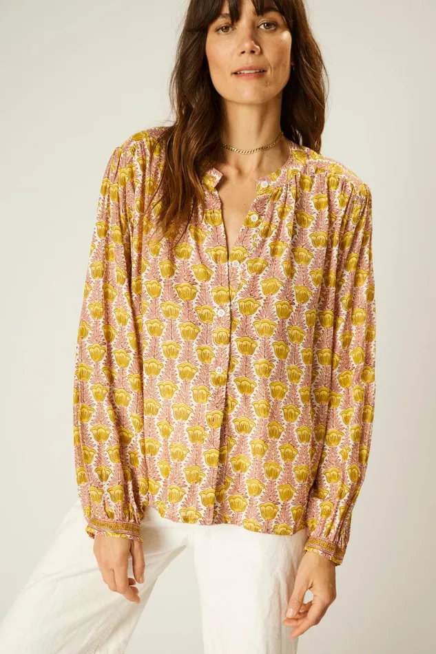 Women Natalie Martin Tops Tolan Shirt Tulip Bahamas Pink