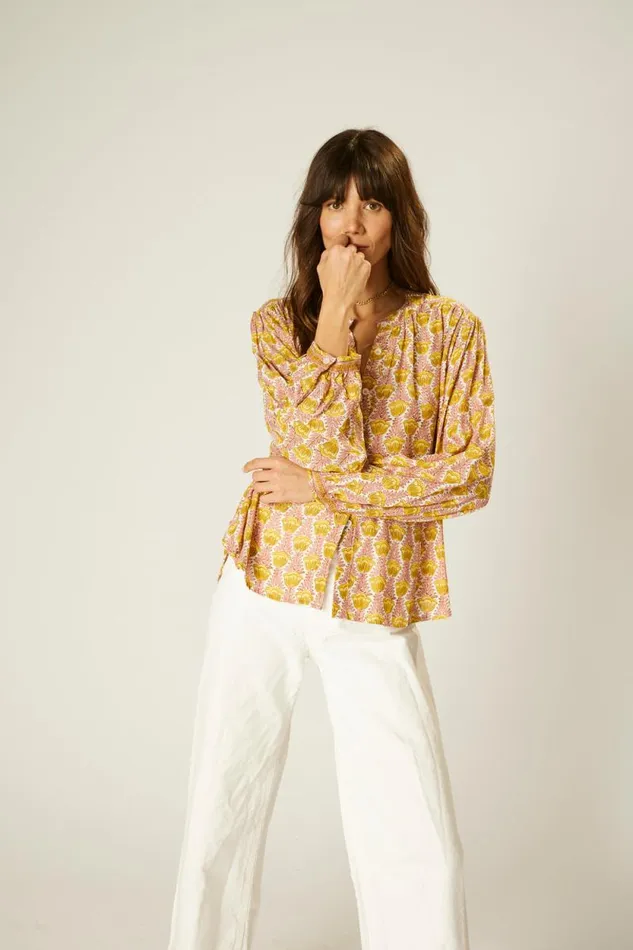 Women Natalie Martin Tops Tolan Shirt Tulip Bahamas Pink