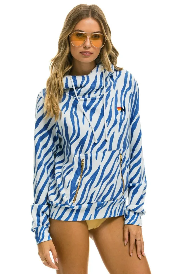 Women NINJA PULLOVER HOODIE 8211 BLUE TIGER Aviator Nation Hoodies Women NINJA PULLOVER HOODIE 8211 BLUE TIGER Aviator Nation Hoodies