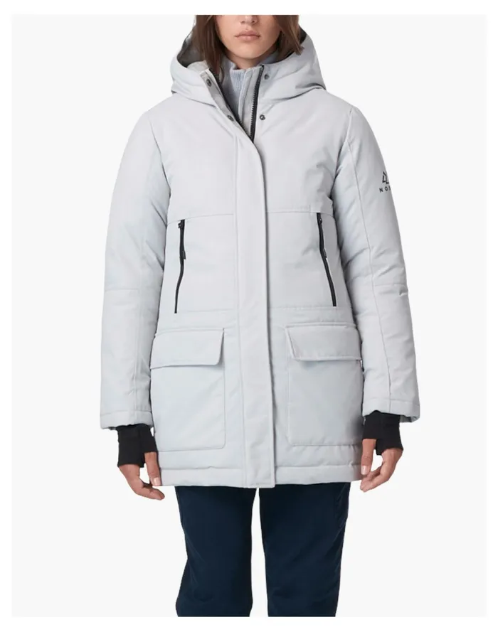 Women Norden Tova Parka Coat Pale Cloud Madewell Jackets