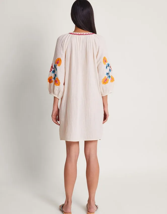Women Opal Embroidered Kaftan Ivory Monsoon Beachwear and Swimwear