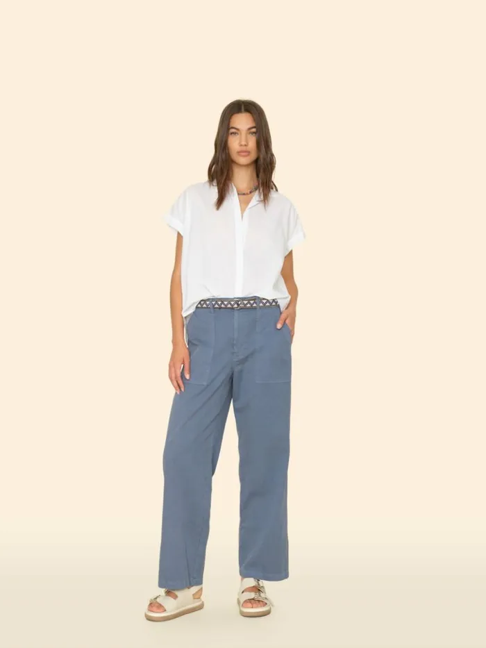 Women Pants and Jumpsuits Xirena Blue Storm Morleigh Twill Pant