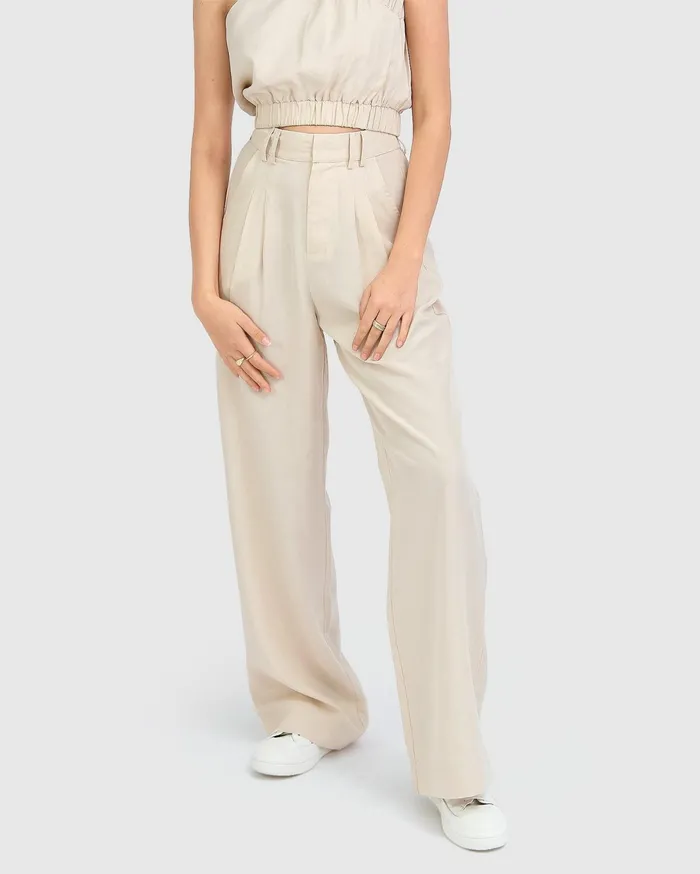 Women Pants and Skirts Belle and Bloom State Of Play Wide Leg Pant 8211 Sand
