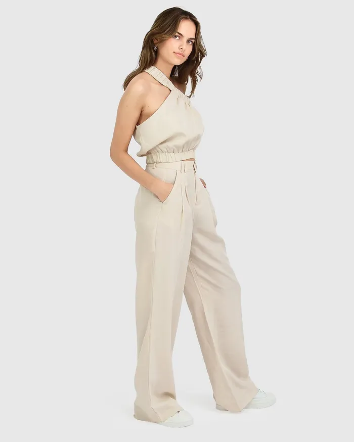 Women Pants and Skirts Belle and Bloom State Of Play Wide Leg Pant 8211 Sand